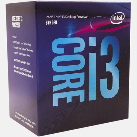 Intel Core i3-8100 Coffee Lake Processor 3.6GHz 8.0GT/s 6MB LGA 1151 BX80684I38100